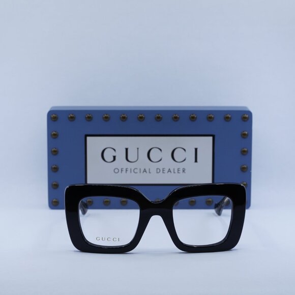 Final Price! Gucci GG1554O 001 Shiny Black Eyeglasses 49mm - Picture 4 of 11